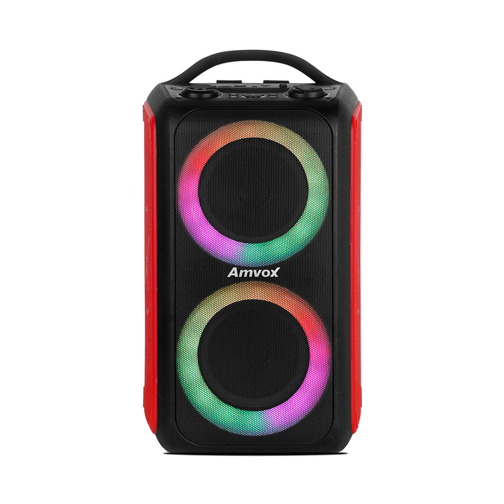Caixa Amplificada Amvox ACA600 Red Bluetooth 600 W Rms Bateria 4h