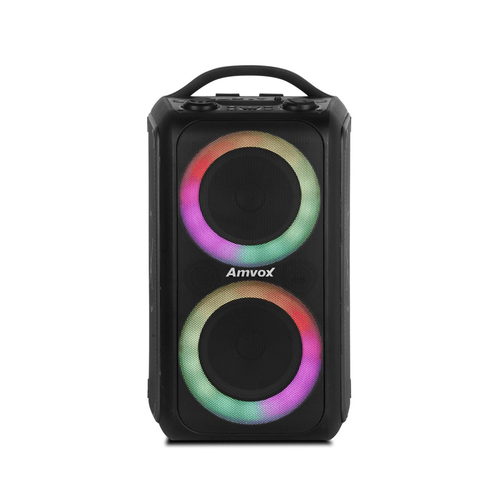 Caixa Amplificada Amvox ACA600 Black Bluetooth 600 W Bateria 4h