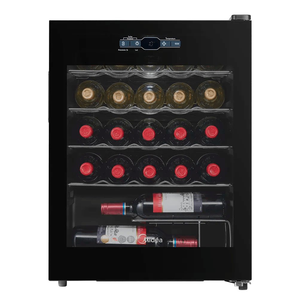 Adega Climatizada Midea para 24 garrafas Inverter Preto MDRW110FGGGL3
