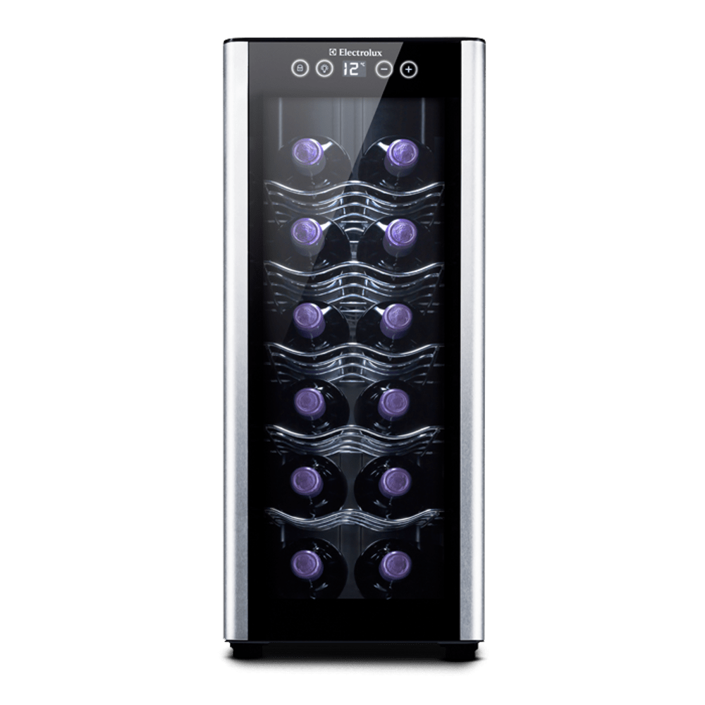 Adega Electrolux ACB12 para 12 garrafas com acabamento em alumínio escovado